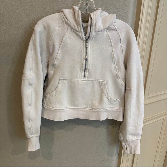 Lululemon Scuba Half-Zip Hoodie Light Neutral Beige XS/S - Picture 2 of 5